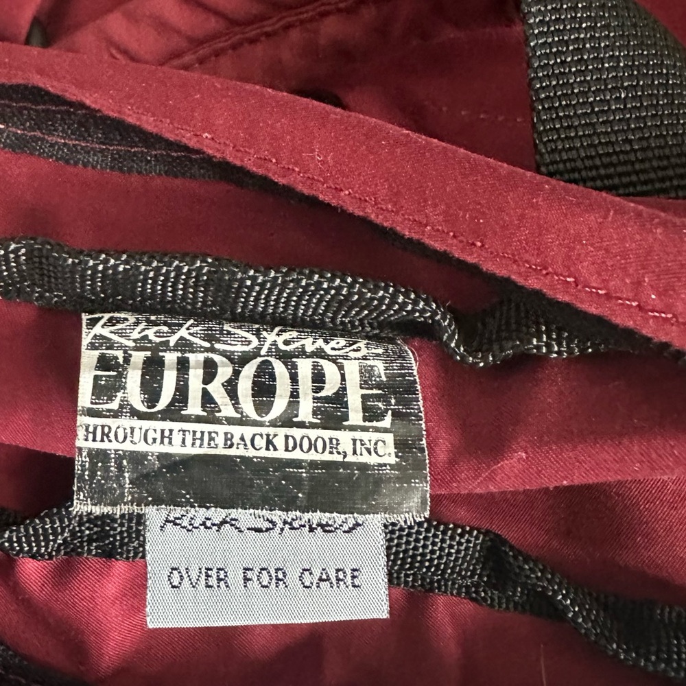 Rick Steves Europe by Kiva Burgundy Backpack - Picture 7 of 9